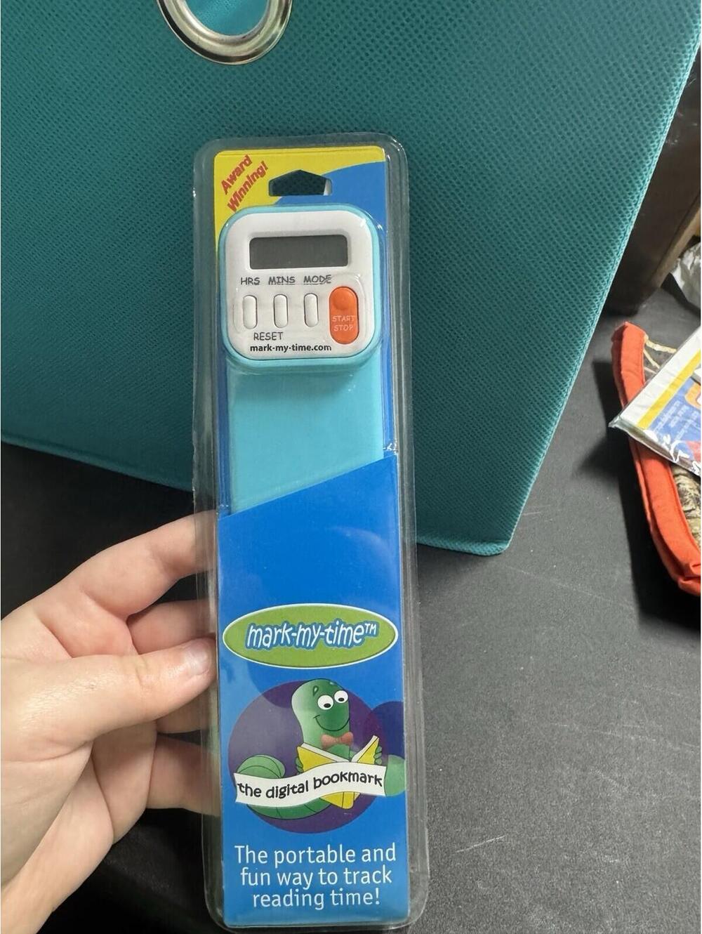Mark My Time Digital Reading Timer Bookmark Blue
